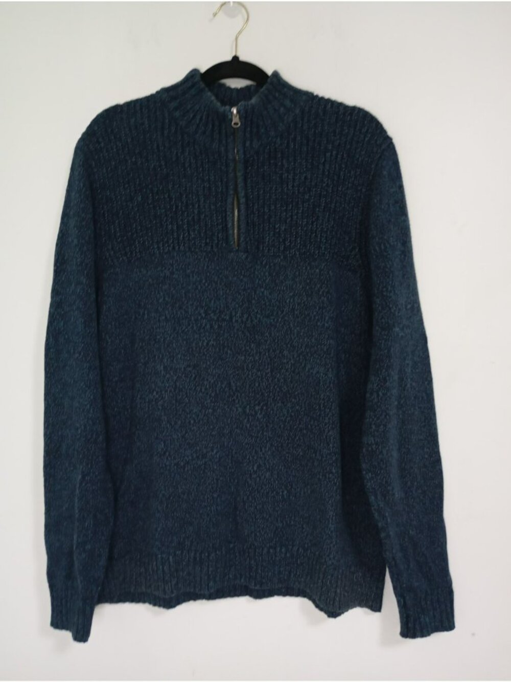 Anapo Quarter-Zip Sweater XL Cotton Blend Mens Navy Blue